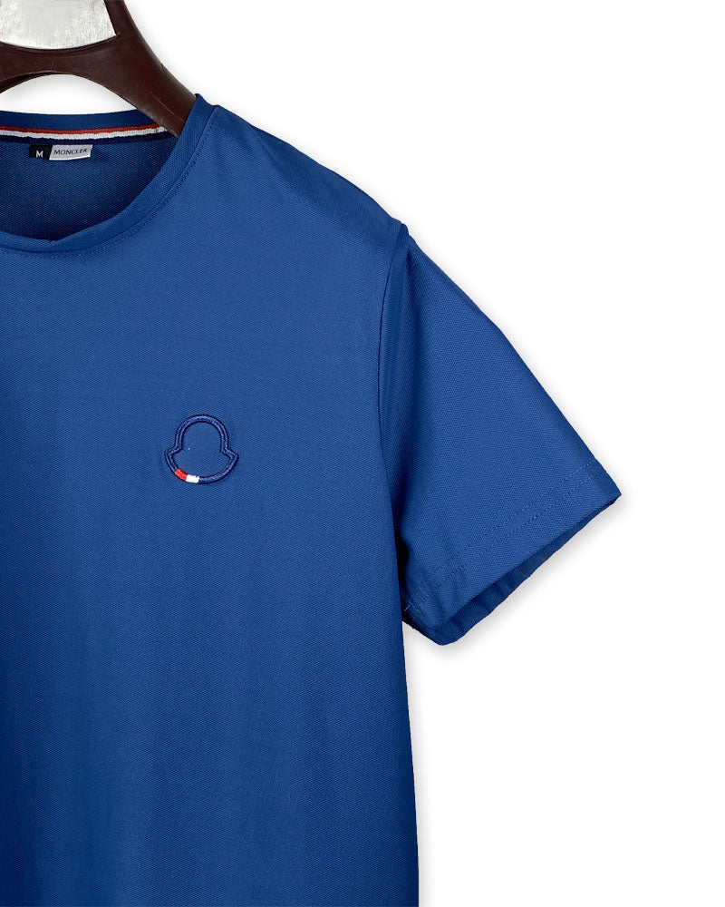 Dazzle Men’s Blue Casual T-Shirt – Classic Fit with Signature Logo Detail