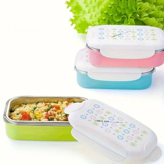 Colorful Stainless Steel Lunch Box with Lock Lid