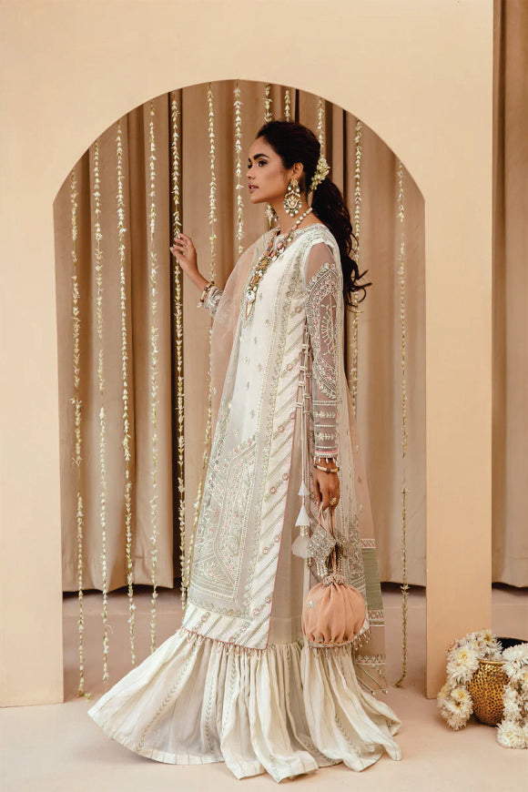 Ladies EMBROIDERED Fancy Suit Farasha Net Collection