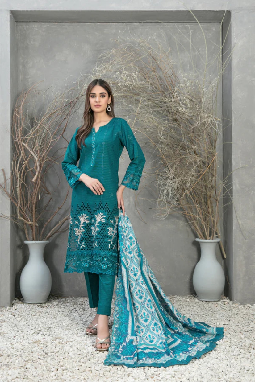 Tawakkal Dimah Embroidered Zari Khaddar Suit - winter 2024