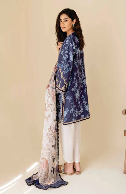 Ladies Unstitched Printed Lawn Suit Seran Lawn Collection