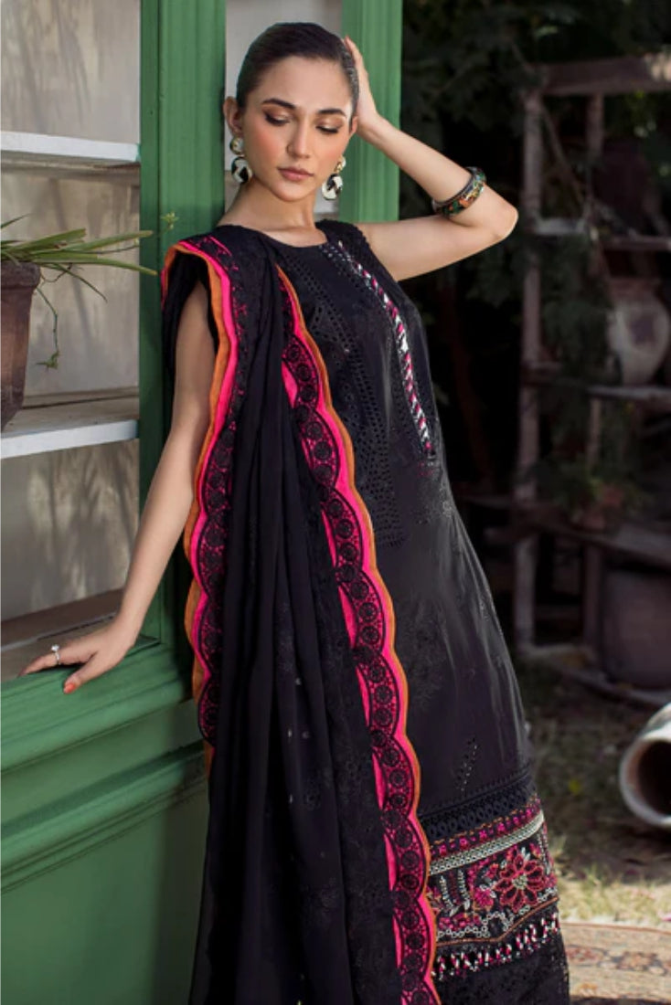 Ladies Unstitched Embroidered Lawn Suit by Marjjan