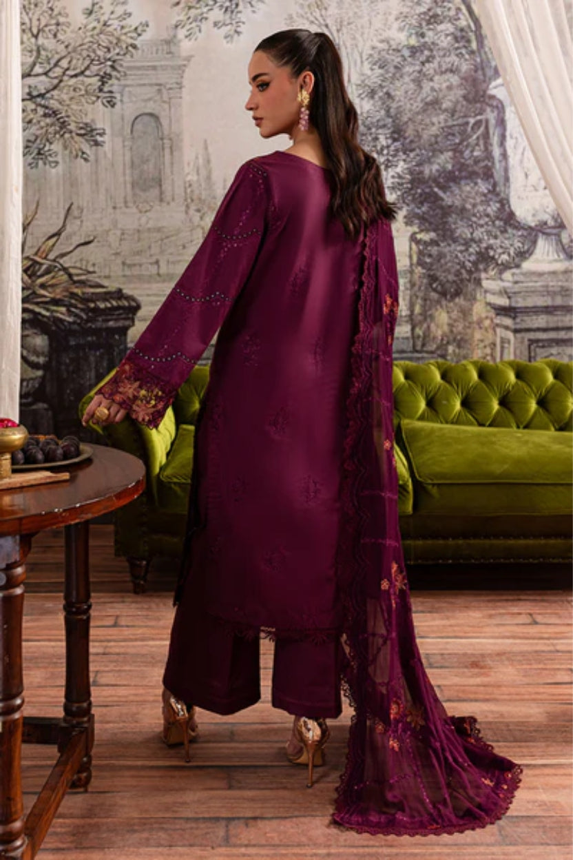 Ladies Unstitched Embroidered Karandi Suit by Marjjan - Winter