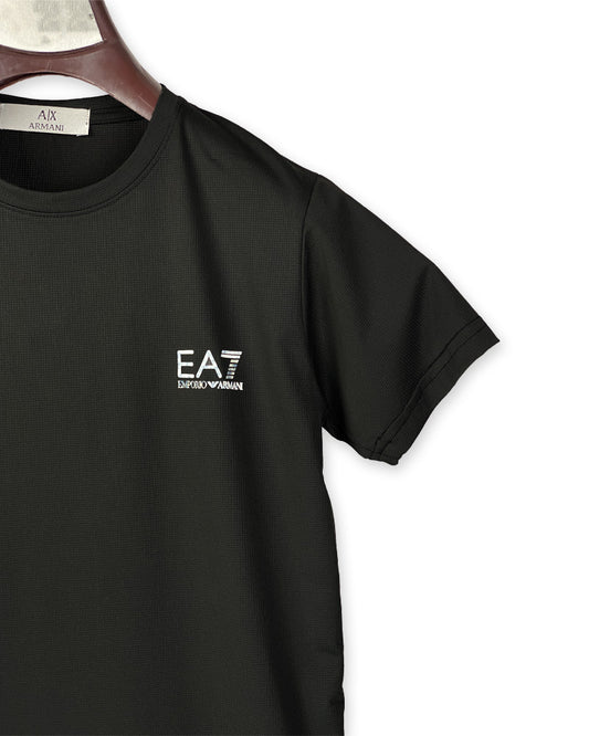Men's Premium Skin Color Round Neck T-Shirt – EA7 Style Casual Wear