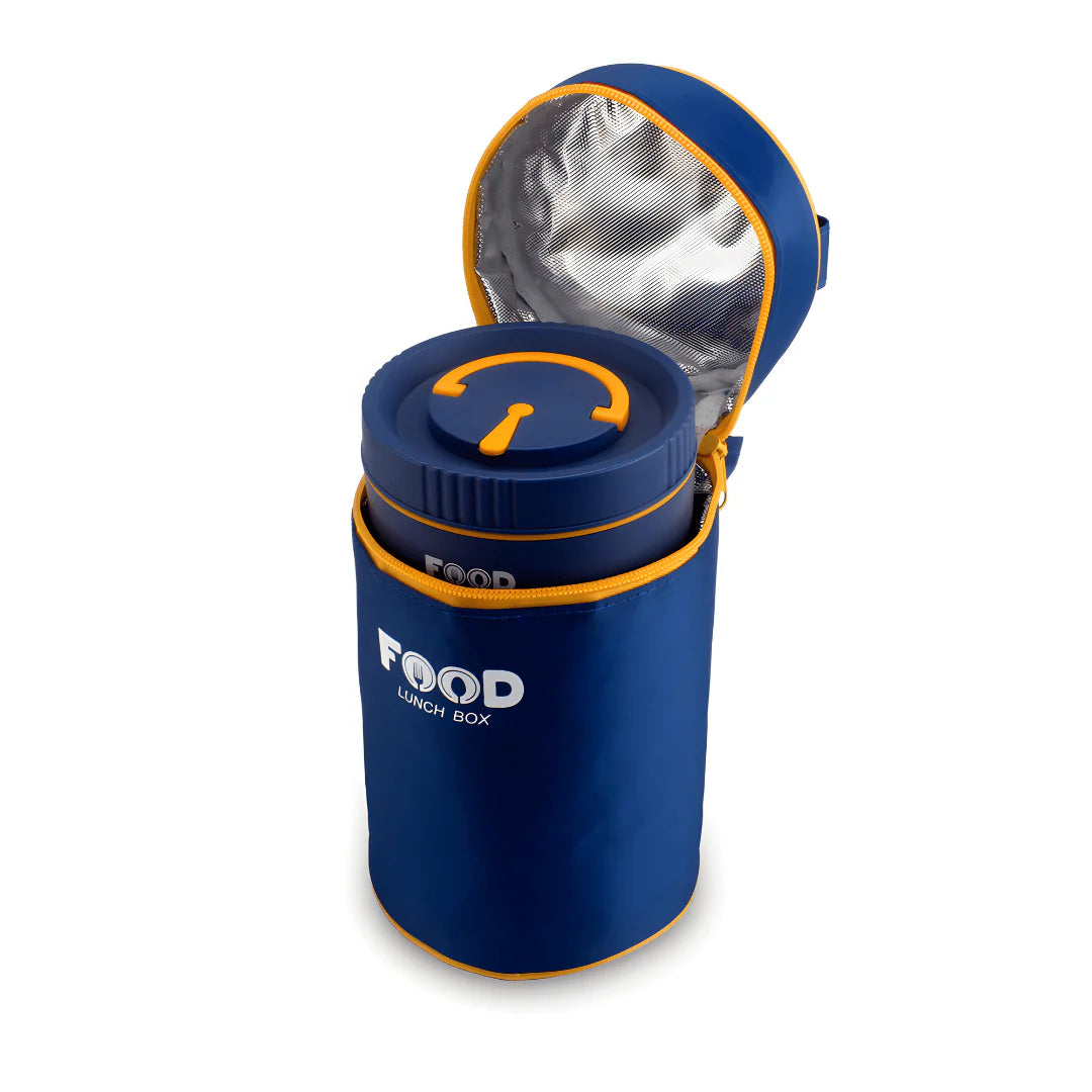 Insulated Stainless Steel Lunch Box with Carry Pouch