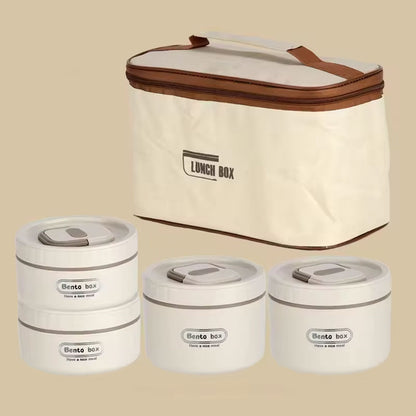 Bento Style Multi Container Lunch Box Set with Insulated Bag