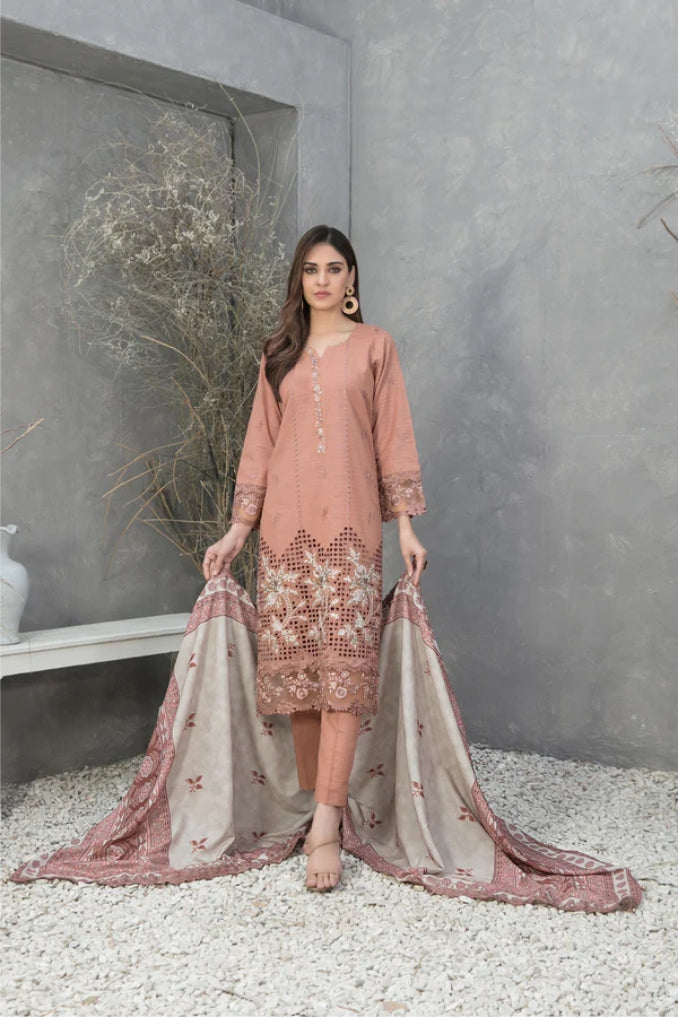 Tawakkal Dimah Embroidered Zari Khaddar Suit - winter 2024