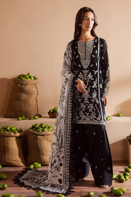 Nureh Embroidered Laser Cut Lawn with Printed Chiffon Dupatta NE- 165