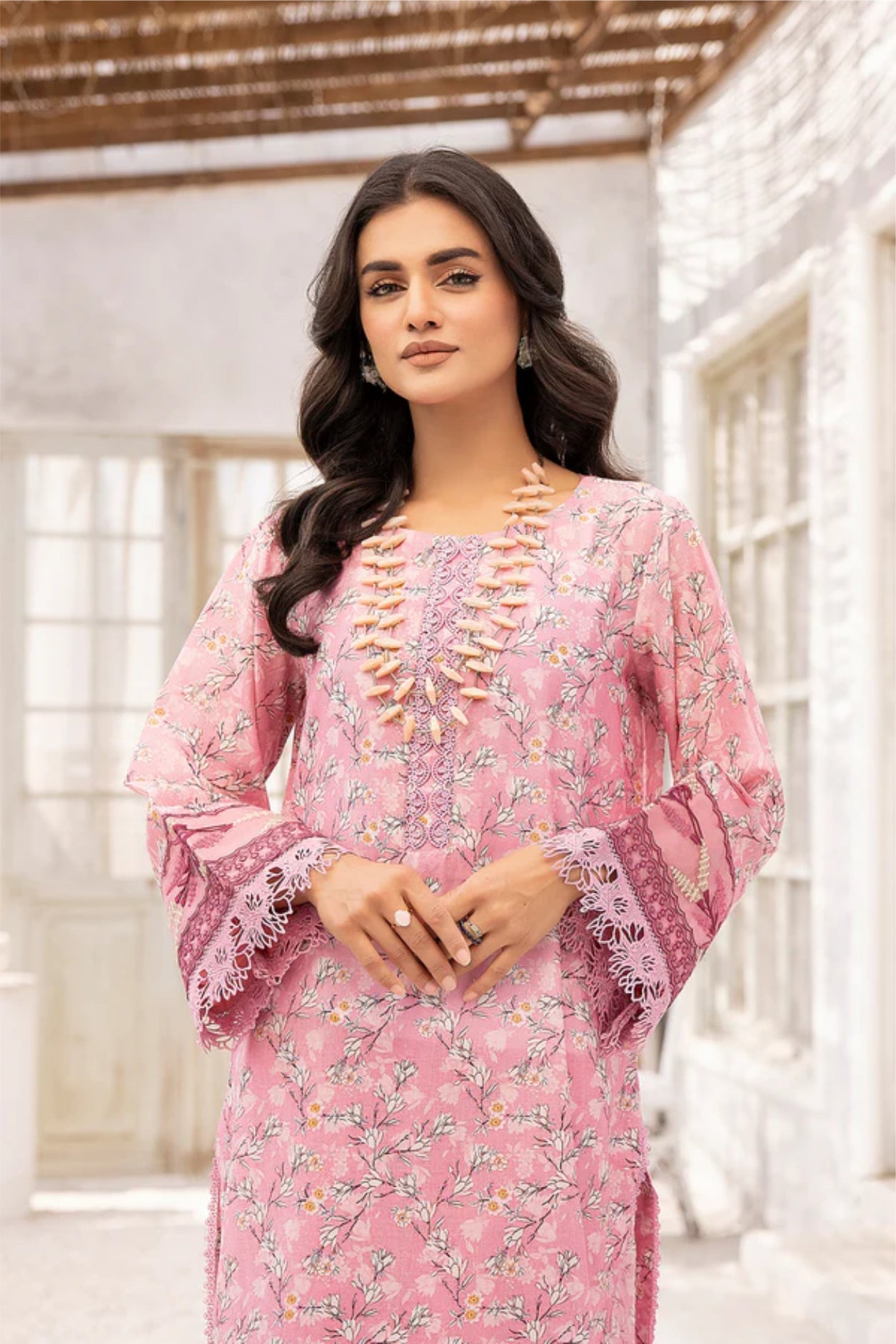 Ladies 2 Piece Embroidered Printed Lawn Suit by Johra