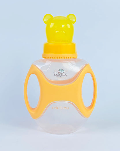 Baby Feeder Bottle with Dual Handles and Bear-Shaped Cap