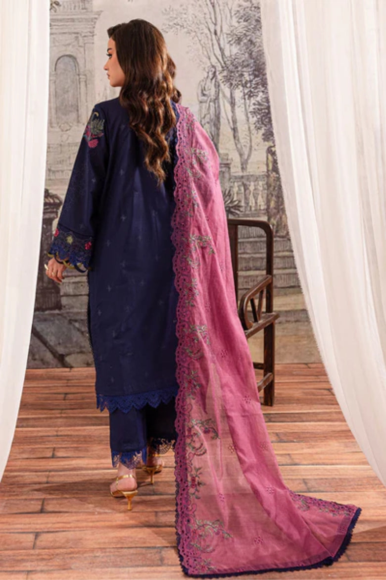 Ladies Unstitched Embroidered Karandi Suit by Marjjan - Winter