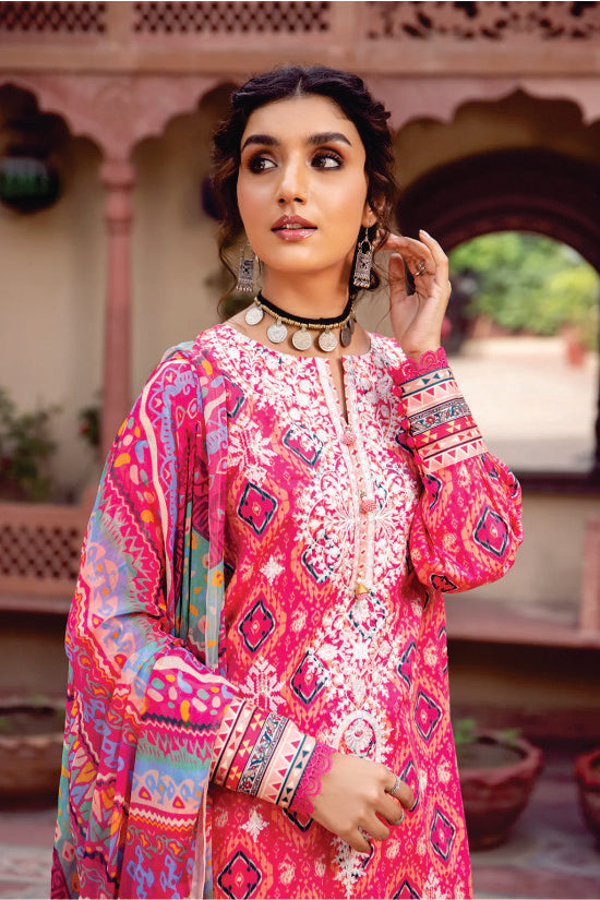 Ladies Unstitched Embroibered Suit by JahanARa Lawn Collection