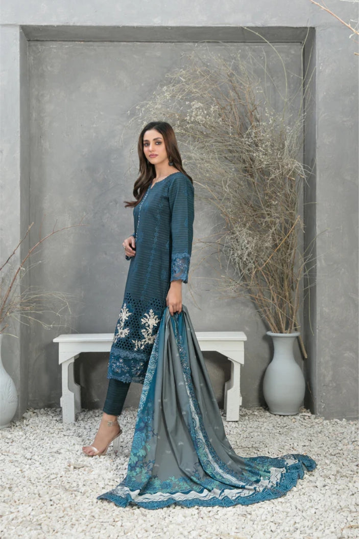 Tawakkal Dimah Embroidered Zari Khaddar Suit - winter 2024