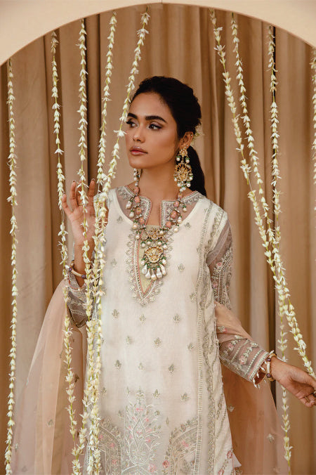 Ladies EMBROIDERED Fancy Suit Farasha Net Collection