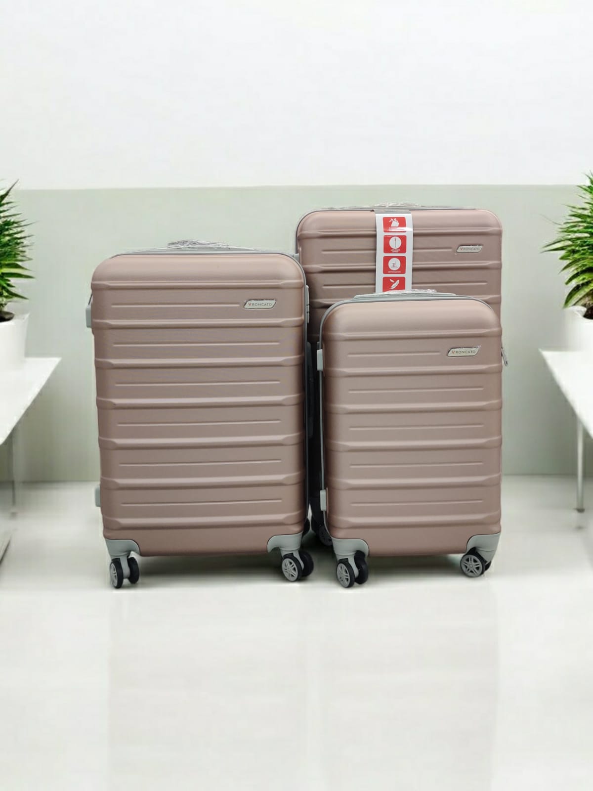 Roncato 3 Piece Hardside Spinner Luggage Set - Premium Suitcases with Double Zippers