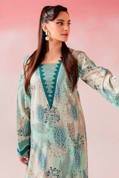 Ladies Printed Embroided Lawnn Suit by Nureh