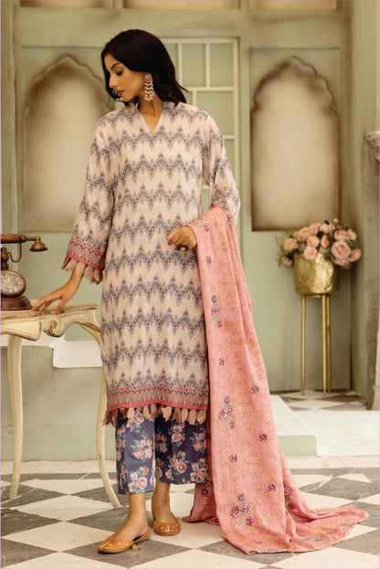 Ladies Unstitched Printed Khadar Suit by Mahees Printed Khaddar Suit