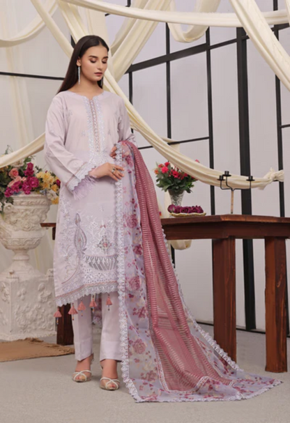 Ladies EMBROIDERED LAWN SUIT