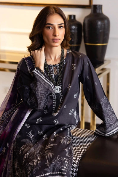 Ladies Printed And Embroidered Lawn Suit By Nureh