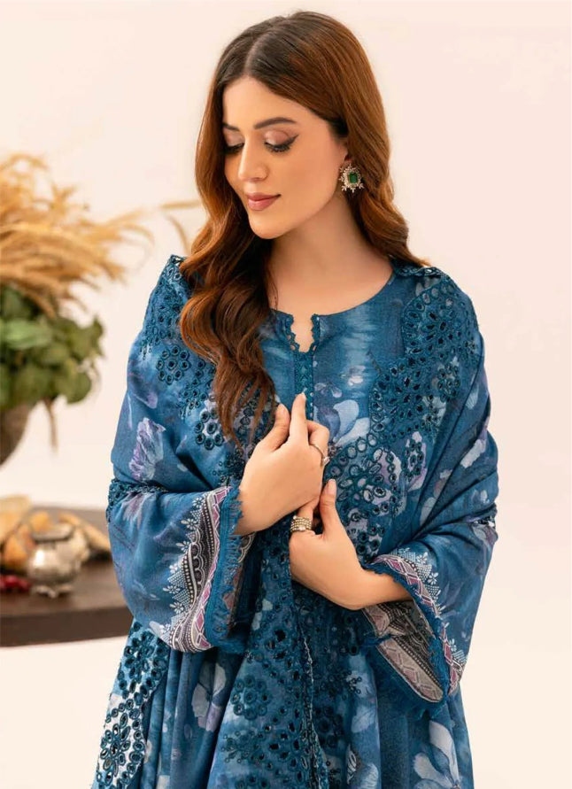 Aafreen by Riaz Arts Embroidered Karandi Suit Unstitched 3 Piece - winter