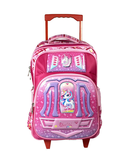 Cute Unicorn Trolley School Bag for Girls