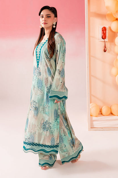 Ladies Printed Embroided Lawnn Suit by Nureh