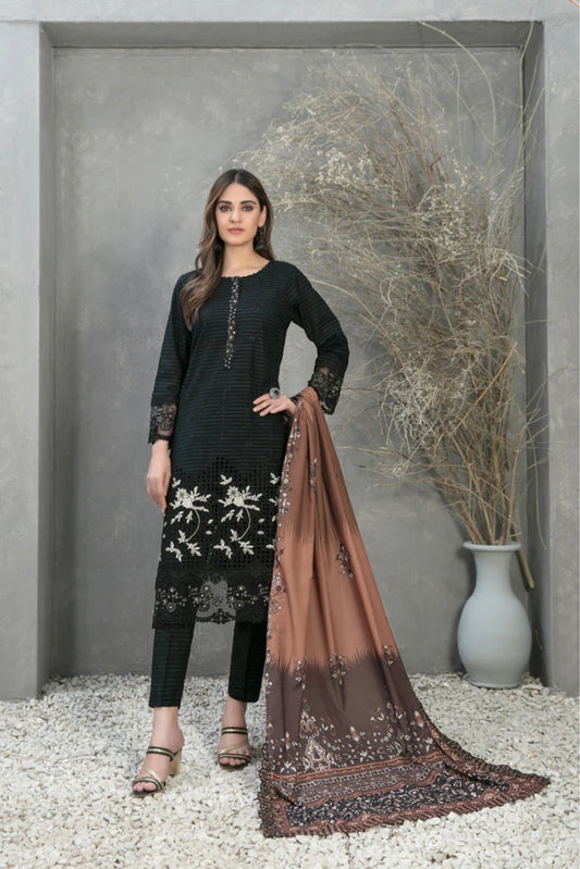 Tawakkal Dimah Embroidered Zari Khaddar Suit - winter 2024