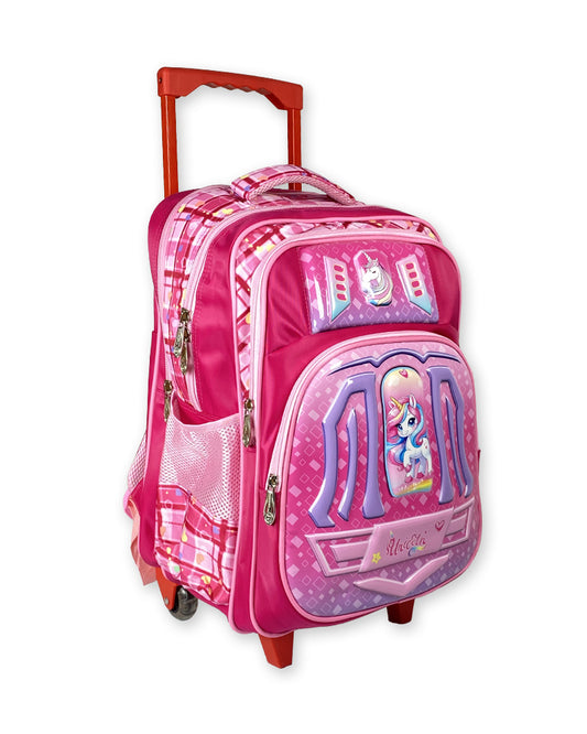 Cute Unicorn Trolley School Bag for Girls