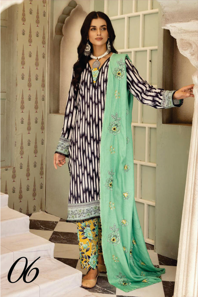 Ladies Unstitched Printed Khadar Suit by Mahees Printed Khaddar Suit