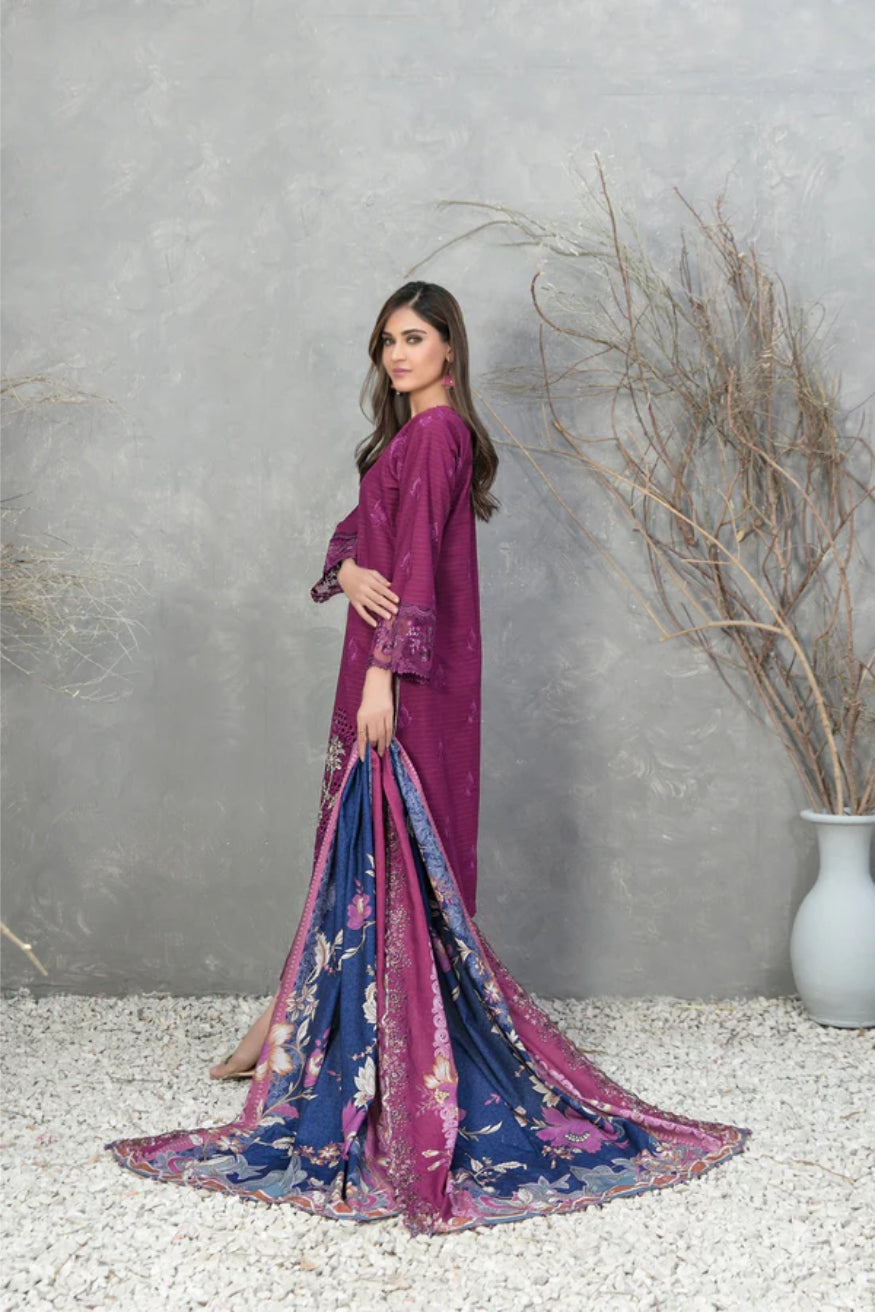 Tawakkal Dimah Embroidered Zari Khaddar Suit - winter 2024