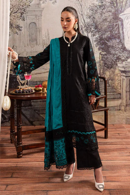 Ladies Unstitched Embroidered Karandi Suit by Marjjan - Winter