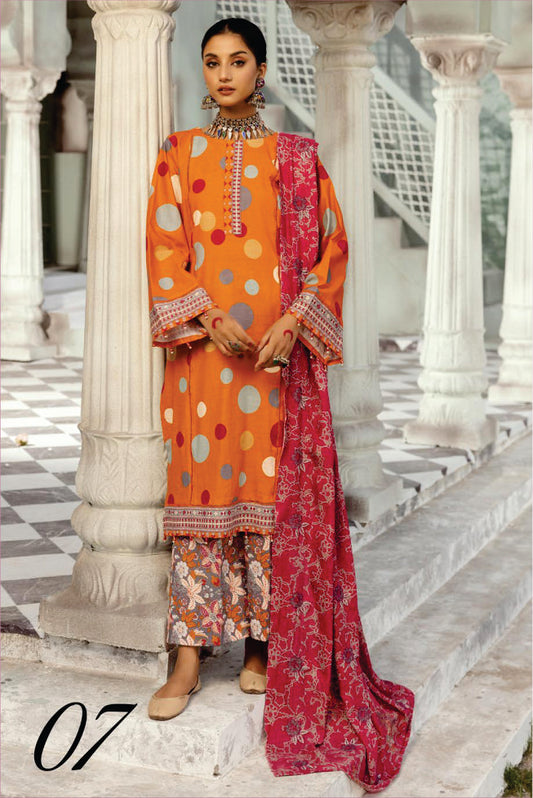 Ladies Unstitched Printed Khadar Suit by Mahees Printed Khaddar Suit