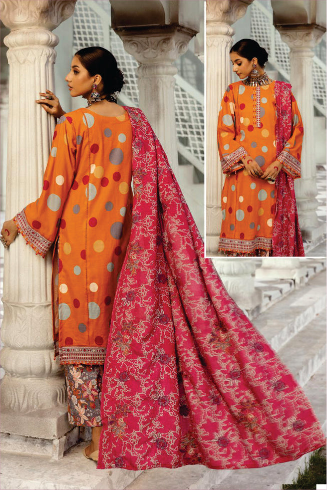 Ladies Unstitched Printed Khadar Suit by Mahees Printed Khaddar Suit