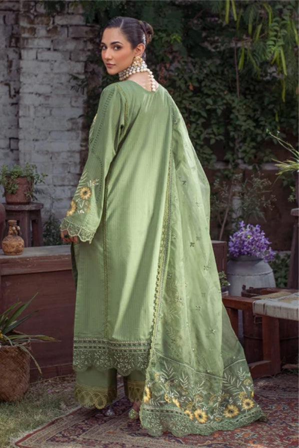 Ladies Unstitched Embroidered Lawn Suit by Marjjan