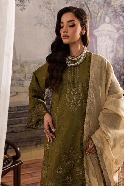 Ladies Unstitched Embroidered Karandi Suit by Marjjan - Winter