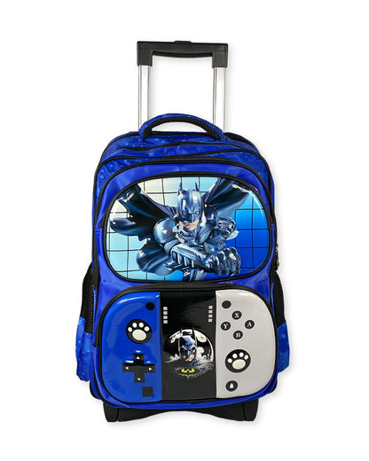 Batman Trolley Bag with Gamepad Design 3-Wheel School Bag