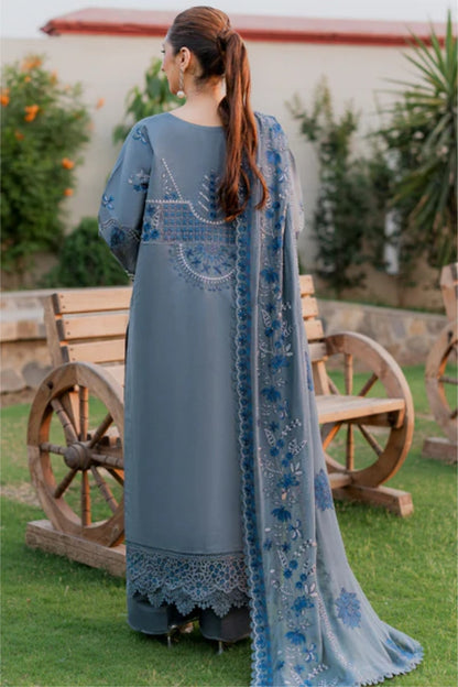 Ladies Unstitched Embroidered Lawn Suit by Marjjan