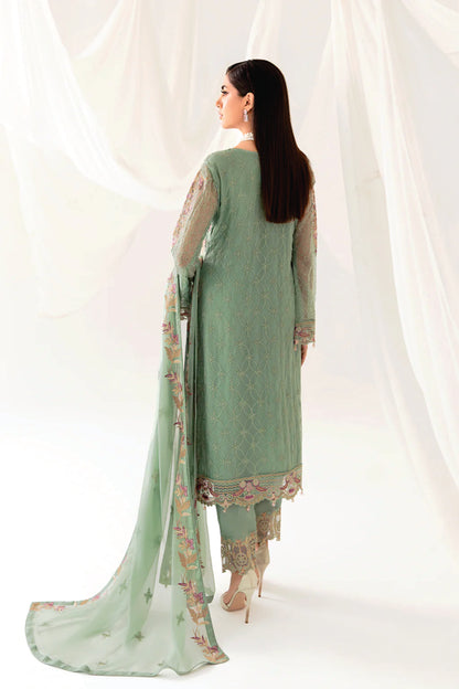 Ladies EMBROIDERED Chiffon Suit Rangoon by Ramsha