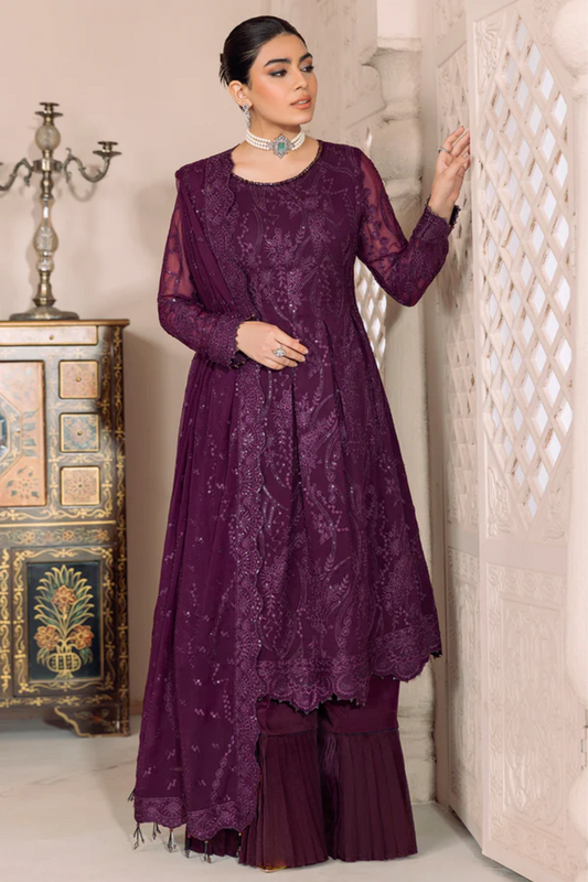 Ladies EMBROIDERED Chiffon Suit SYLVI by Alizeh