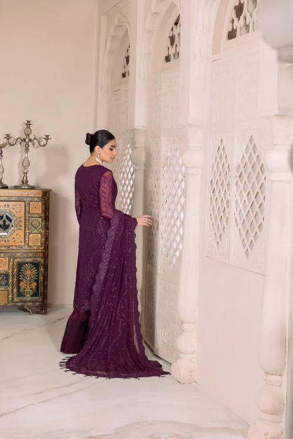 Ladies EMBROIDERED Chiffon Suit SYLVI by Alizeh