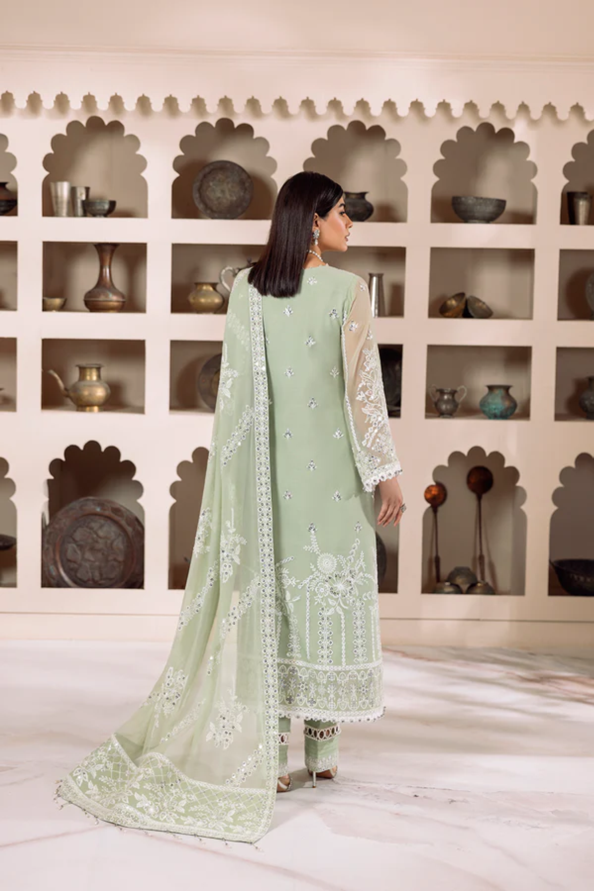 Ladies Unstitched Embroibered Chiffon Suit MEHRUNISA by Alizeh