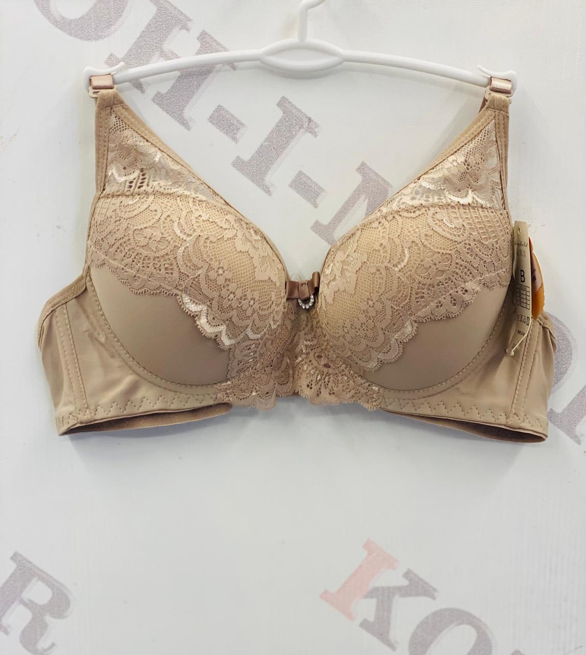 Women Net Padded Underwired Fancy Bra Set