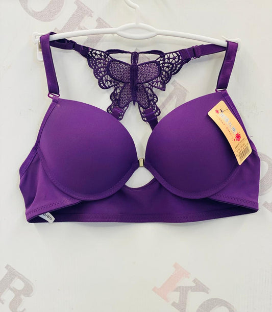 Women Fancy Padded Underwired Racerback Bra Set