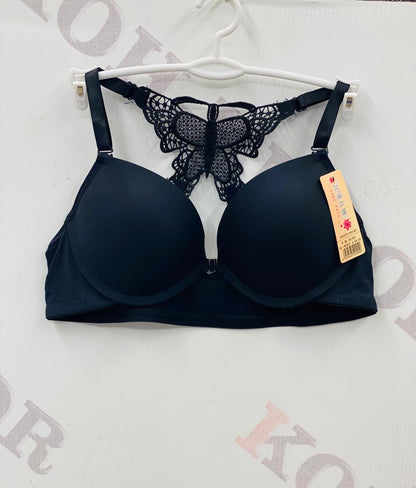 Women Fancy Padded Underwired Racerback Bra Set