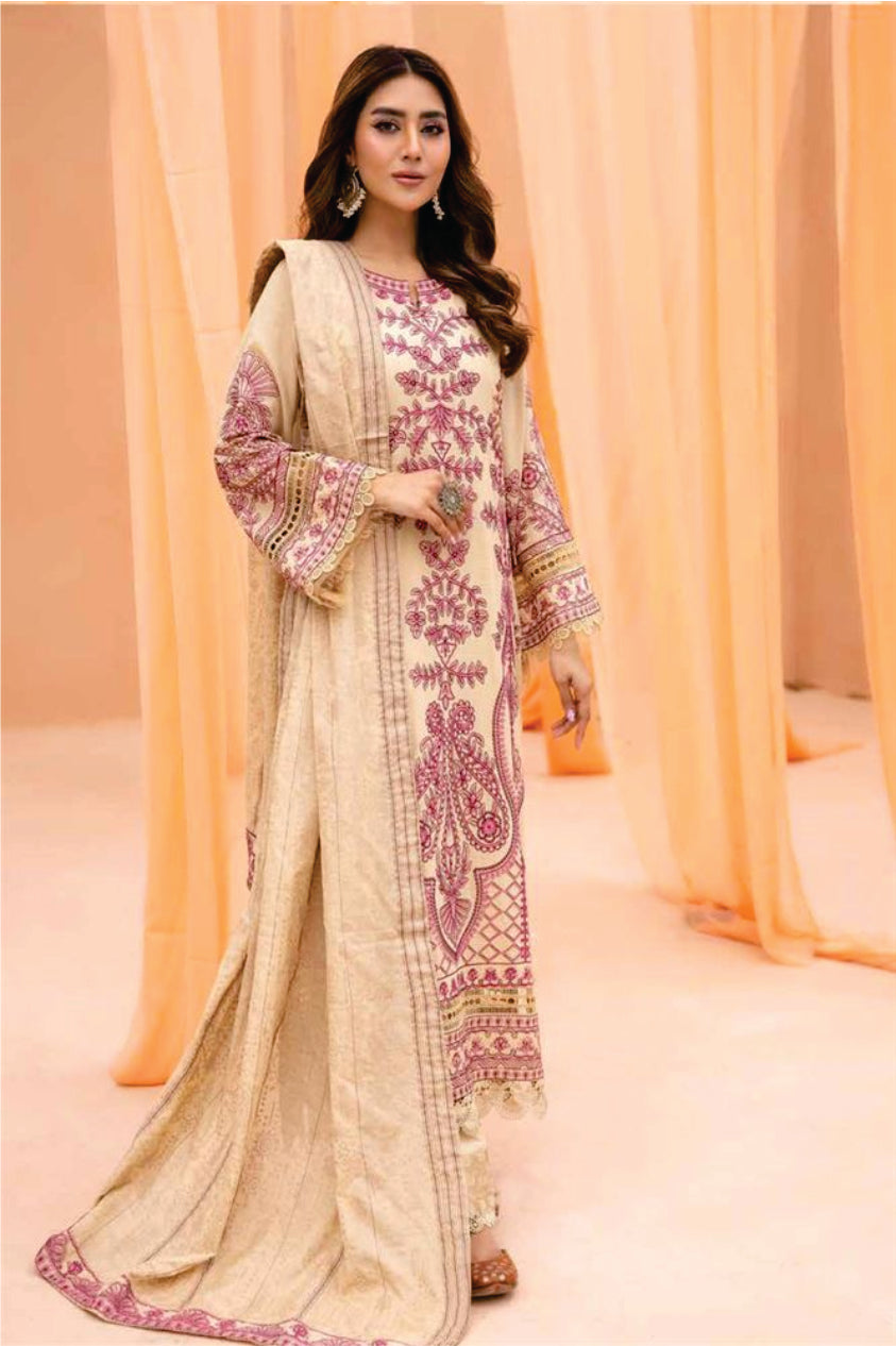 Ladies EMBROIDERED LAWN SUIT by Shams Collection